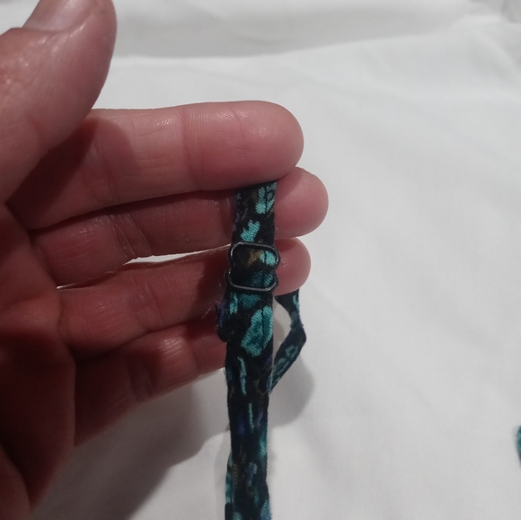 Xai Romper/Size SP(Small Petite)/Black w Green & Blue Floral Design - Picture 2 of 8